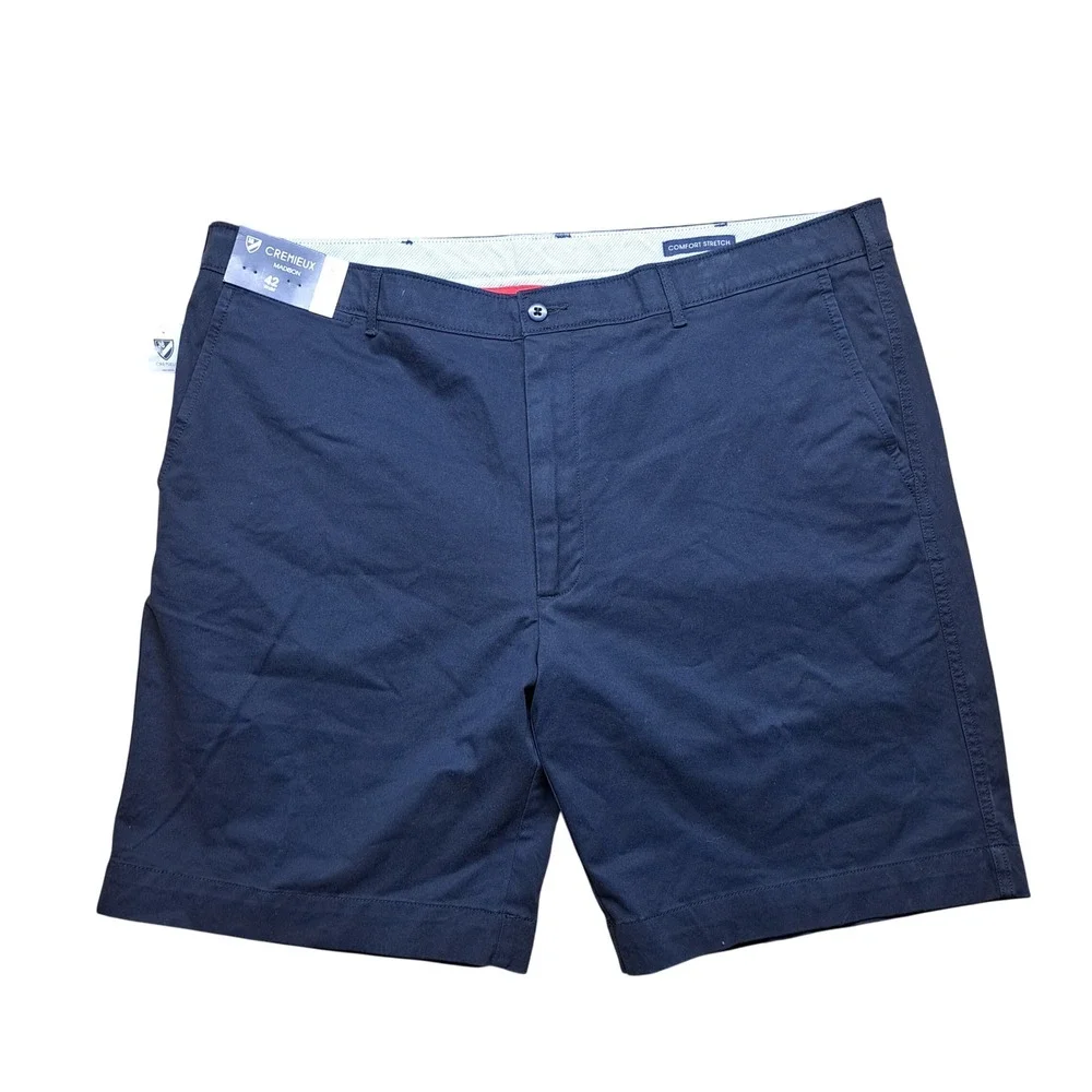 Cremieux Madison Shorts Mens‎ 42 Navy Blue New Comfort Stretch Chino 9
